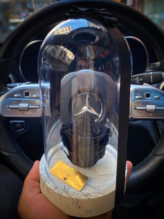 Cam Fanusta Siyah XL Solmayan Gül (BSM-1)