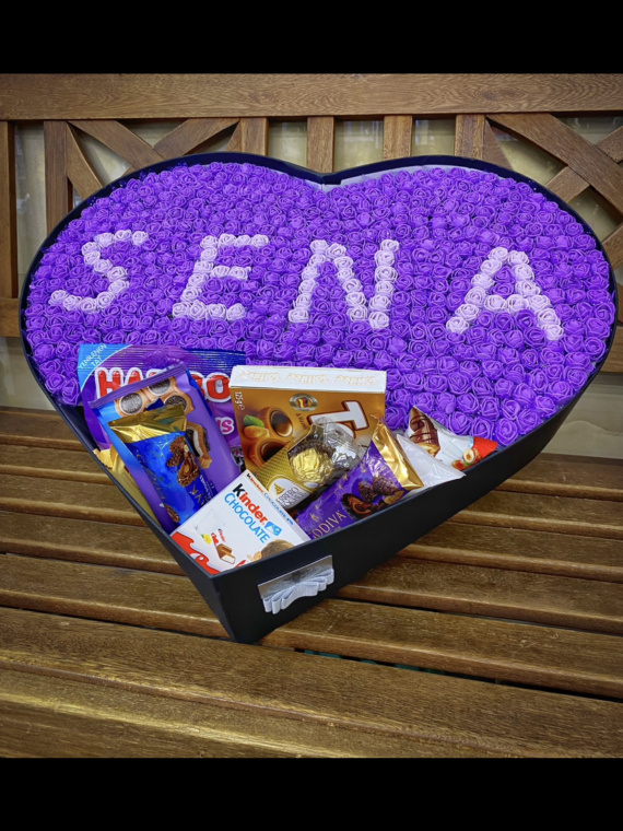 Kişiye Özel İsimli Kalp Kutu