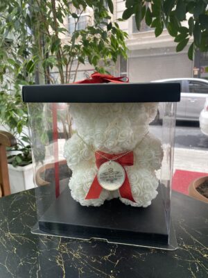 KÜÇÜK BOY ROSE BEAR (Beyaz)