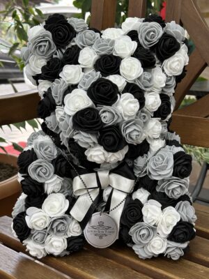 3 Renk Siyah Büyük Boy Bear Rose