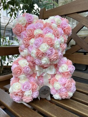 3 Renk Somon Büyük Boy Bear Rose