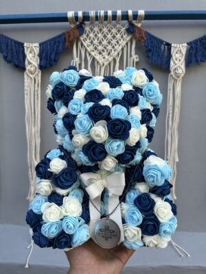 3 Renk Mavi Büyük Boy Bear Rose