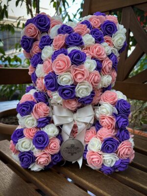 3 Renk Mor Büyük Boy Bear Rose